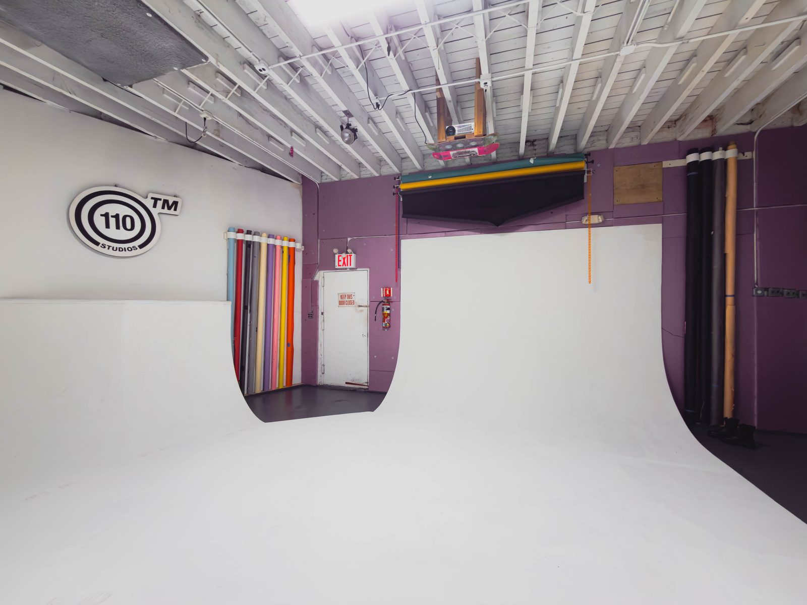 The cyc and the lighting grid overhead